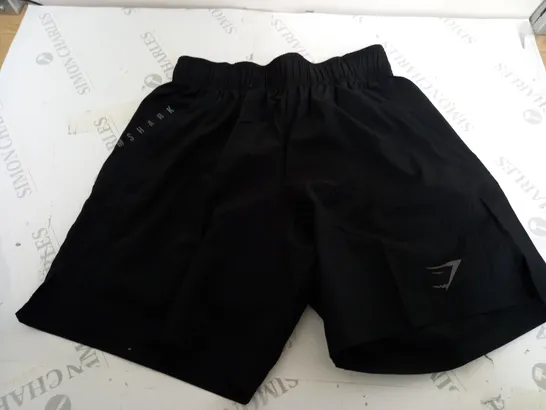 GYMSHARK SPORT 7" SHORTS IN BLACK - XS