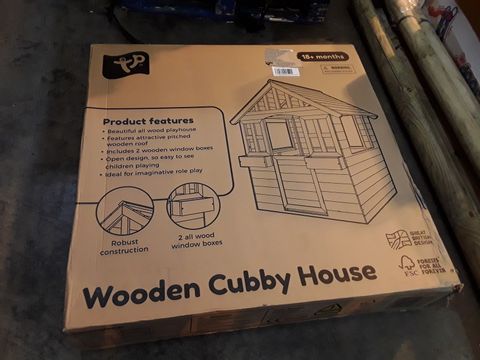 BOXED WOODEN CUBBY HOUSE (1 BOX)