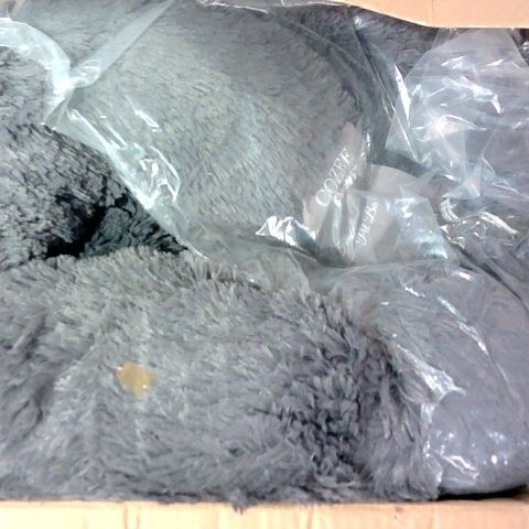 COZEE PAWS ODOUROLOGY FLUFFY ROUND PET BED CHARCOAL LARGE