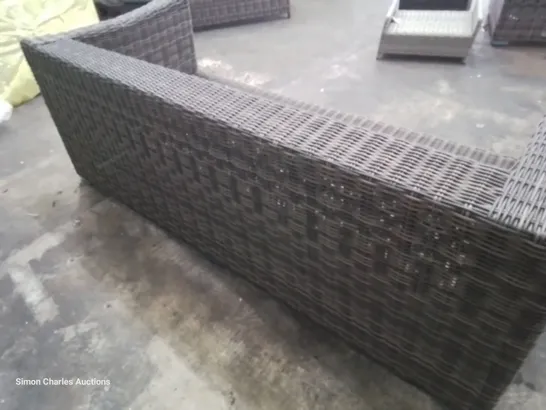 DESIGNER RATTAN THREE SEATER SOFA 