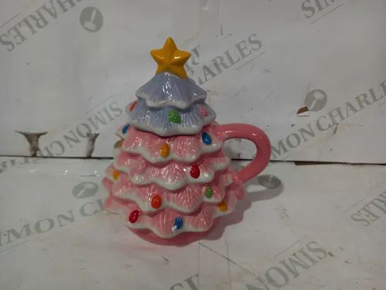 MR CHRISTMAS SET OF NOSTALGIC CERAMIC CHRISTMAS TREE MUGS IN GIFT BOXES