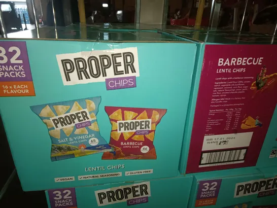 LOT OF 16 32-PACK BOXES OF PROPER CHIPS