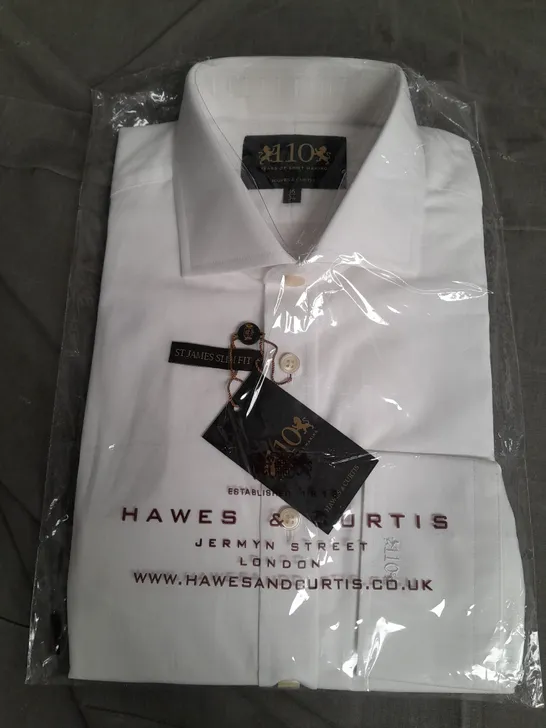 BAGGED HAWES & CURTIS LONG SLEEVE WHITE SHIRT - 16/34