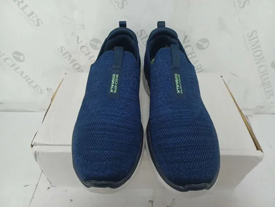 SKETCHERS GO WALK 6 TRAINERS IN NAVY - SIZE UK 6