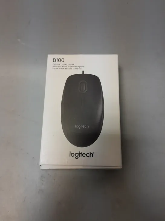 BOXED LOGITECH B100 BLACK WIRELESS MOUSE 