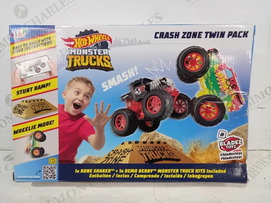 STEM ACTIVITY HOT WHEELS MONSTER TRUCKS CRASH ZONE TWIN PACK