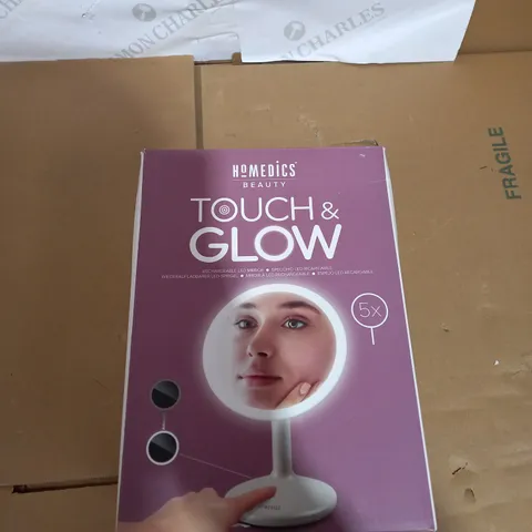 HOMEDICS BEAUTY TOUCH AND GLOW LED MIRROR