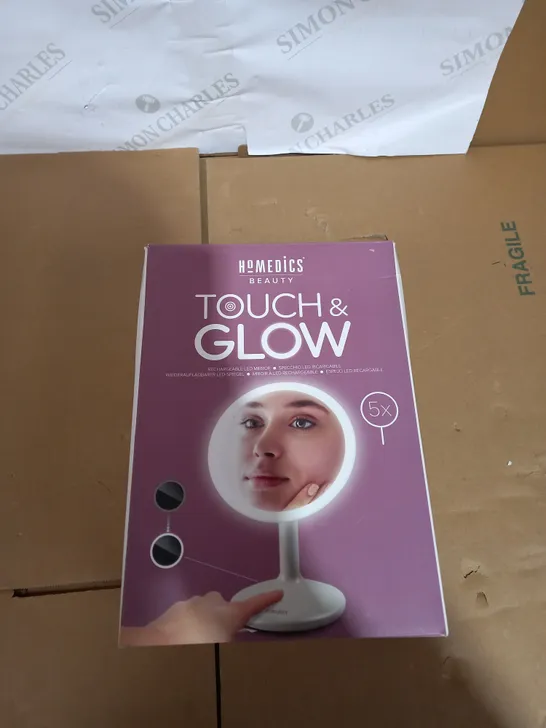 HOMEDICS BEAUTY TOUCH AND GLOW LED MIRROR