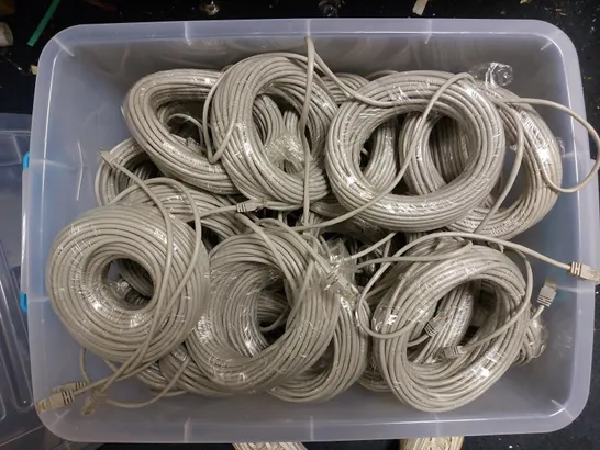 BOX OF APPROX 30 ETHERNET CABLES