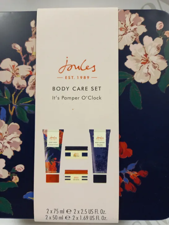 JOULES BODY CARE SET PRESENTED IN A BEAUTIFUL GIFT TIN