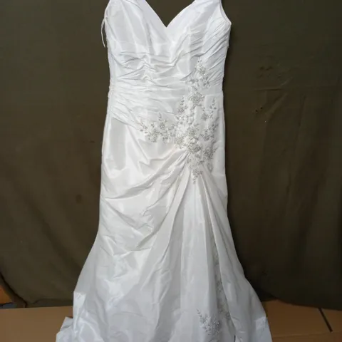 ROSETTA NICOLINI EMBELLISHED WEDDING DRESS IN WHITE - 14