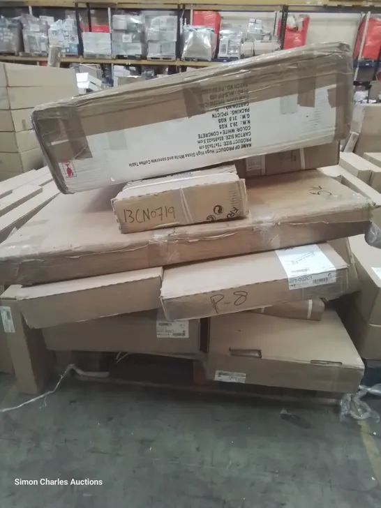 PALLET OF ASSORTED BOXED FURNITURE PARTS