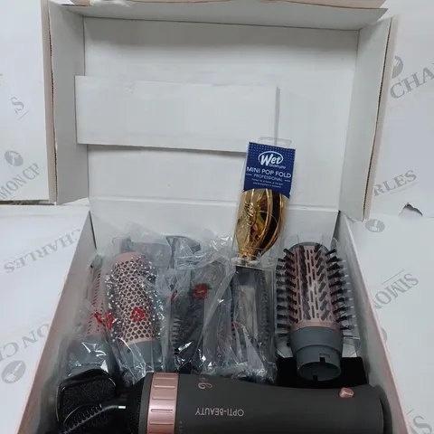 BOXED OPTI-BEAUTY HOT AIR-STYLER WITH ACCESSORIES 