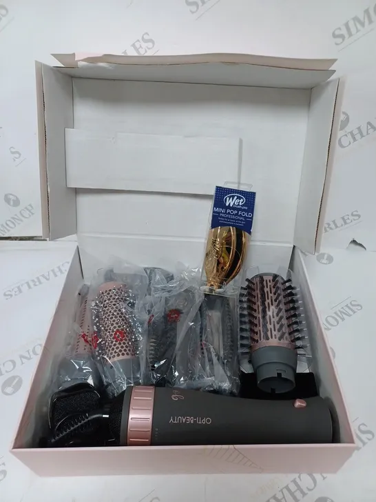 BOXED OPTI-BEAUTY HOT AIR-STYLER WITH ACCESSORIES 