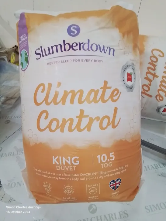 BAGGED AND SEALED 10.5 TOG CLIMATE CONTROL KING DUVET