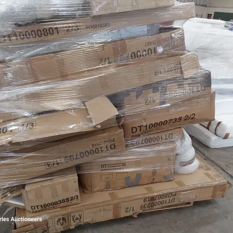 PALLET OF ASSORTED BOXED DINING TABLE PARTS 