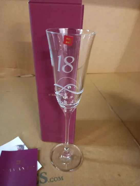 BOXED DIAMANTE 18 WINE GLASS