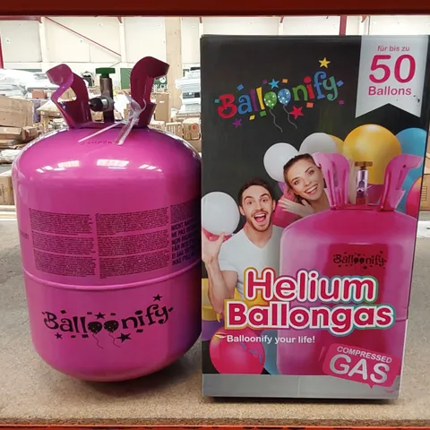 BRAND NEW BOXED BALLONIFY HELIUM COMPRESSED GAS TANK FOR APPROXIMATELY 50 BALLOONS (1 BOX)