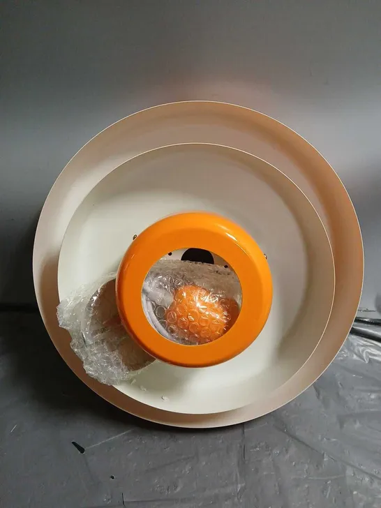 ORANGE MULTI LEVEL CEILING LIGHT