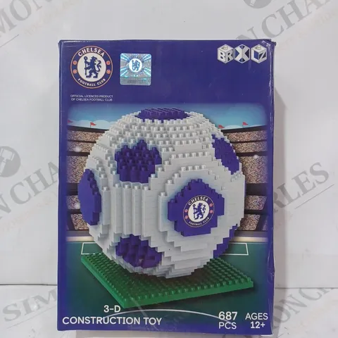 BOXED CHELSEA FOOTBALL CLUB 3D CONSTRUCTION TOY