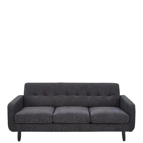 BOXED OSLO SLATE FABRIC 3 SEATER SOFA