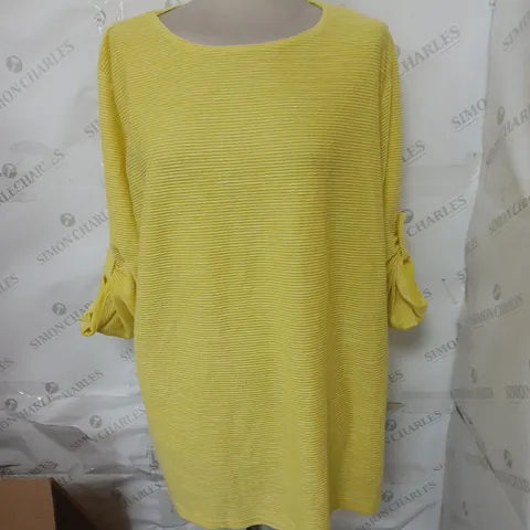 SUGAR CRISP RUFFLE TOP IN YELLOW - SIZE UNSPECIFIED