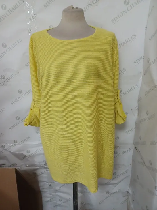 SUGAR CRISP RUFFLE TOP IN YELLOW - SIZE UNSPECIFIED