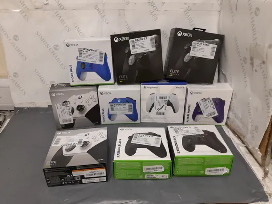 10 ASSORTED GAMING CONTROLLERS TO INCLUDE PLAYSTATION AND XBOX 