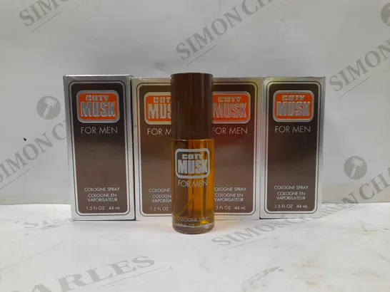 BOX OF 4 MUSK FOR MEN BY COTY EAU DE COLOGNE SPRAY 44ML