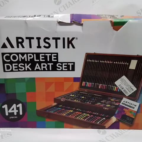 BRAND NEW BOXED ARTISTIC COMPLETE 141 PIECE DESK ART SET 