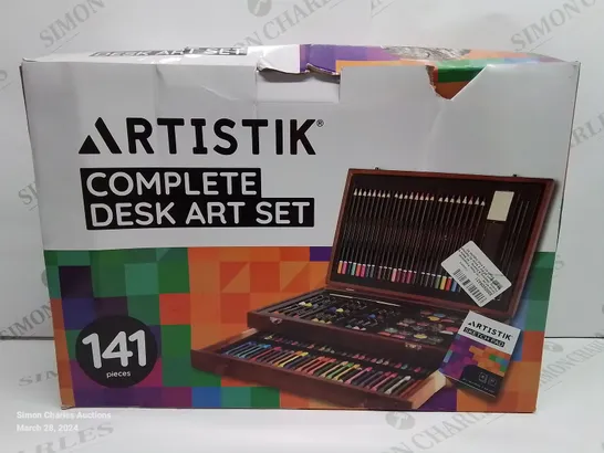 BRAND NEW BOXED ARTISTIC COMPLETE 141 PIECE DESK ART SET 