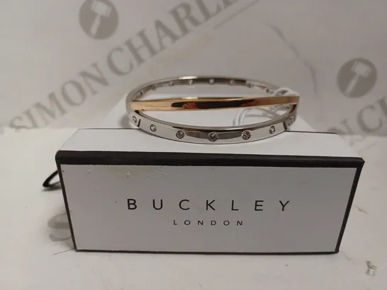 BUCKLEY LONDON SILVER AND ROSE GOLD EFFECT BRACELET 