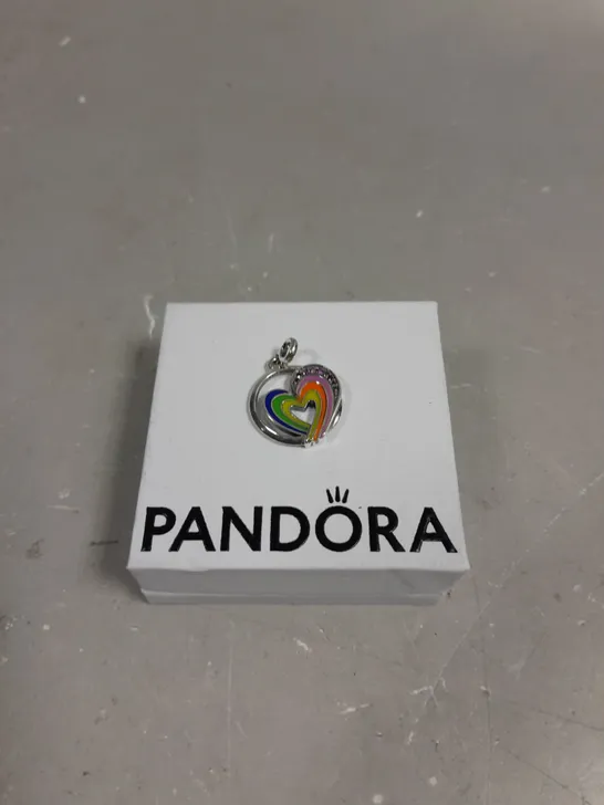 PANDORA ME RAINBOW HEART OF FREEDOM MEDALLION