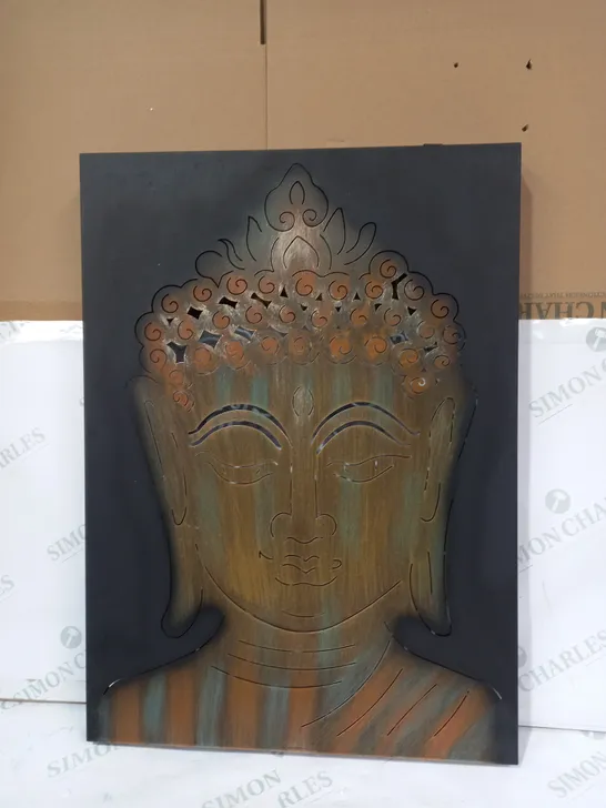 INNOVATORS SOLAR LED PEACEFUL BUDDHA WALL DECOR