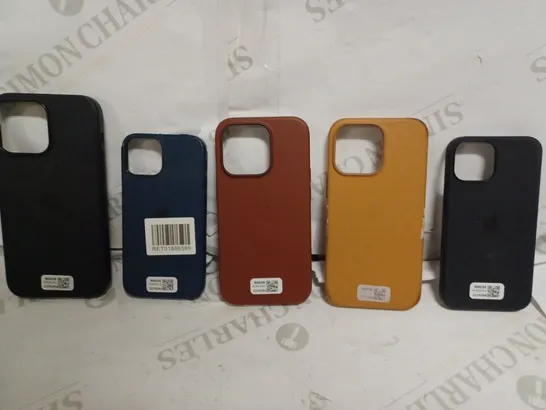 5 X ASSORTED APPLE IPHONE MAGSAFE CASES, MODELS & COLOURS VARY 