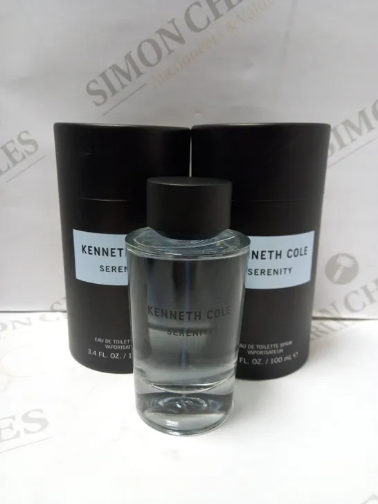 LOT OF 2 X 100ML KENNETH COLE SERENITY EAU DE TOILETTE SPRAY