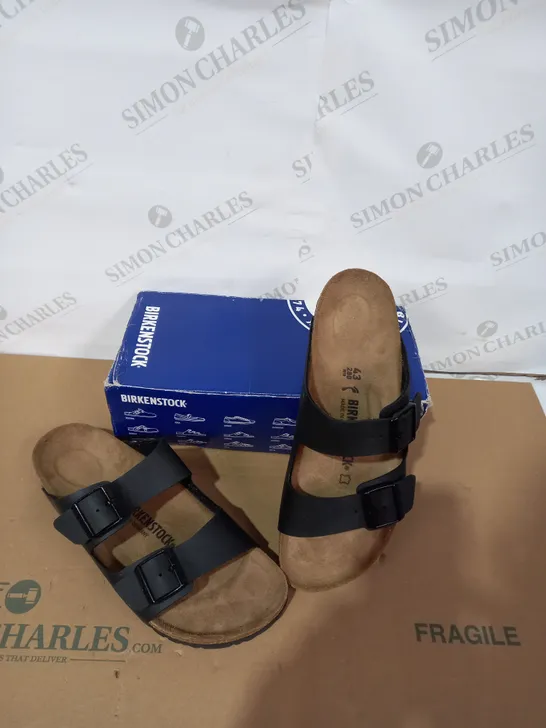 BOXED PAIR OF BIRKENSTOCK SANDALS SIZE 43