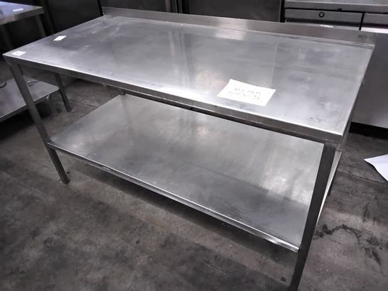 COMMERCIAL METAL PREP TABLE WITH UNDERSHELF 147 × 66cm