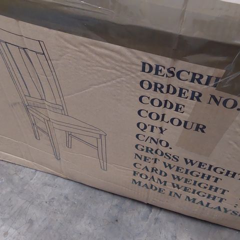 BOXED PAIR DESIGNER PEMBROKE DINING CHAIRS 