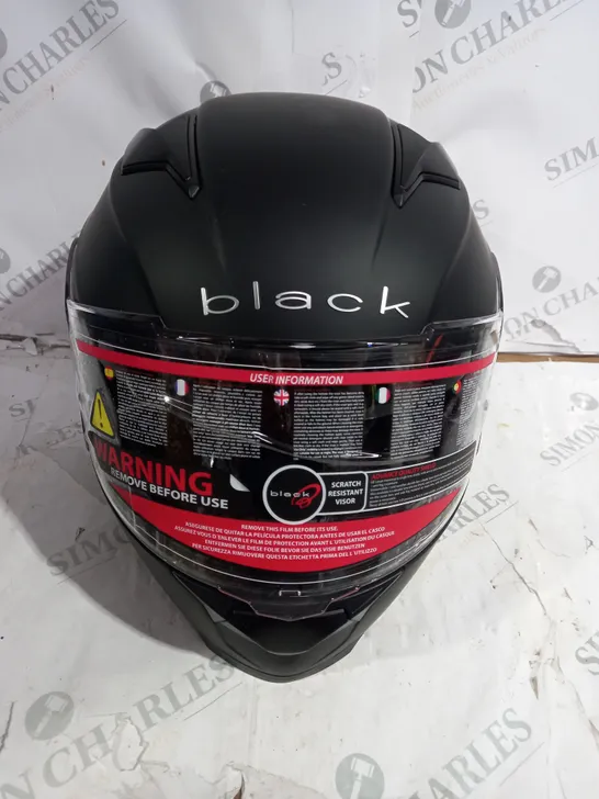 BLACK MOTORCYCLE HELMET IN BLACK SIZE XS 53-54CM 