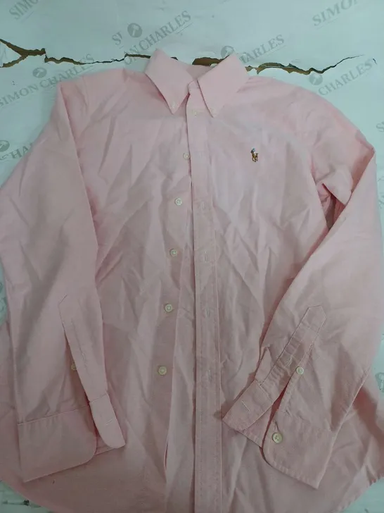 RALPH LAUREN PINK CUSTOM FIT SHIRT - MEDIUM