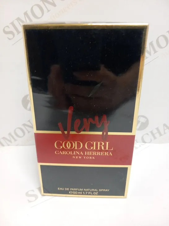 BOXED AND SEALED VERY GOOD GIRL CAROLINA HERRERA EAU DE PARFUM 50ML