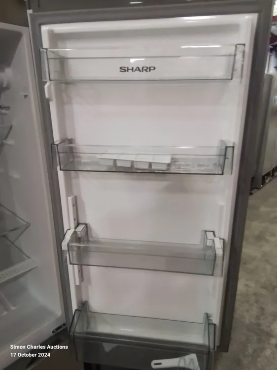 SHARP SJ-BB04DTXSF-EN FREESTANDING FRIDGE FREEZER IN SILVER  - UNPROCESSED RAW RETURN