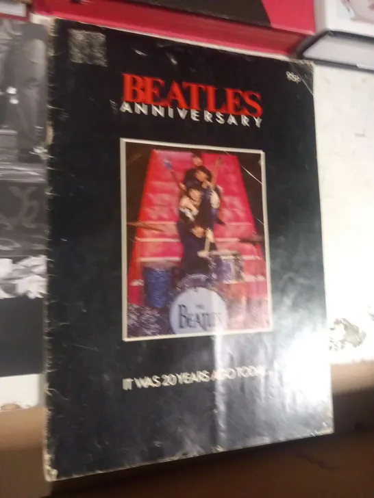 APPROXIMATELY SIX ASSORTED MUSIC BOOKS TO INCLUDE; BEATLES ANNIVERSARY MAGAZINE, JETHRO TULL CHRONICLES 1967-79, CUREPEDIA, BTS BEYOND THE STORY, I AM HATED FOR LOVING DICKIE FELTON AND IN SEARCH OF T