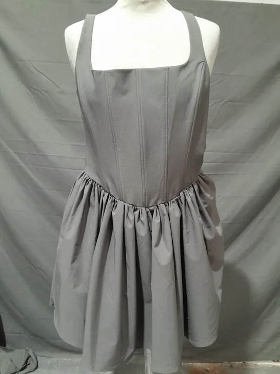 ZARA DRESS IN GREY SIZE UK SMALL