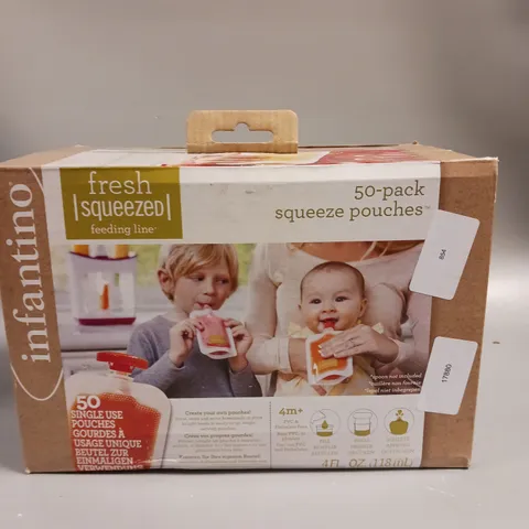 BOXED INFANTINO FRESH SQUEEZED SINGLE USE POUCHES 