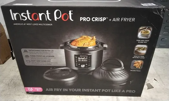 BOXED INSTANT POT PRO CRISP + AIR FRYER 