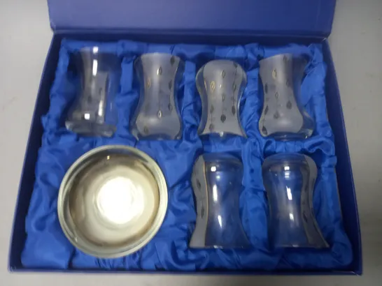 EURO GLASS 6-PIECE CUP AND SAUCER SET