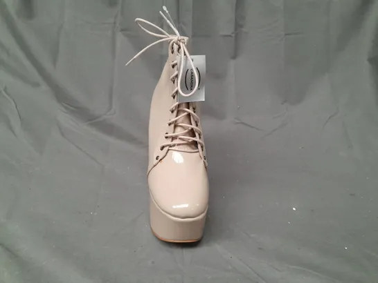 BOX OF APPROXIMATELY 10 BOXED PAIRS OF CASANDRA HIGH PLATFORM SHOES IN NUDE - VARIOUS SIZES