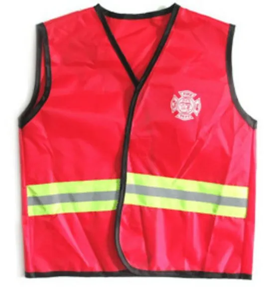 APPROXIMATELY 5 BRAND NEW FIRE RESCUE VEST DRESSING UP COSTUME AND ACCESSORIES 